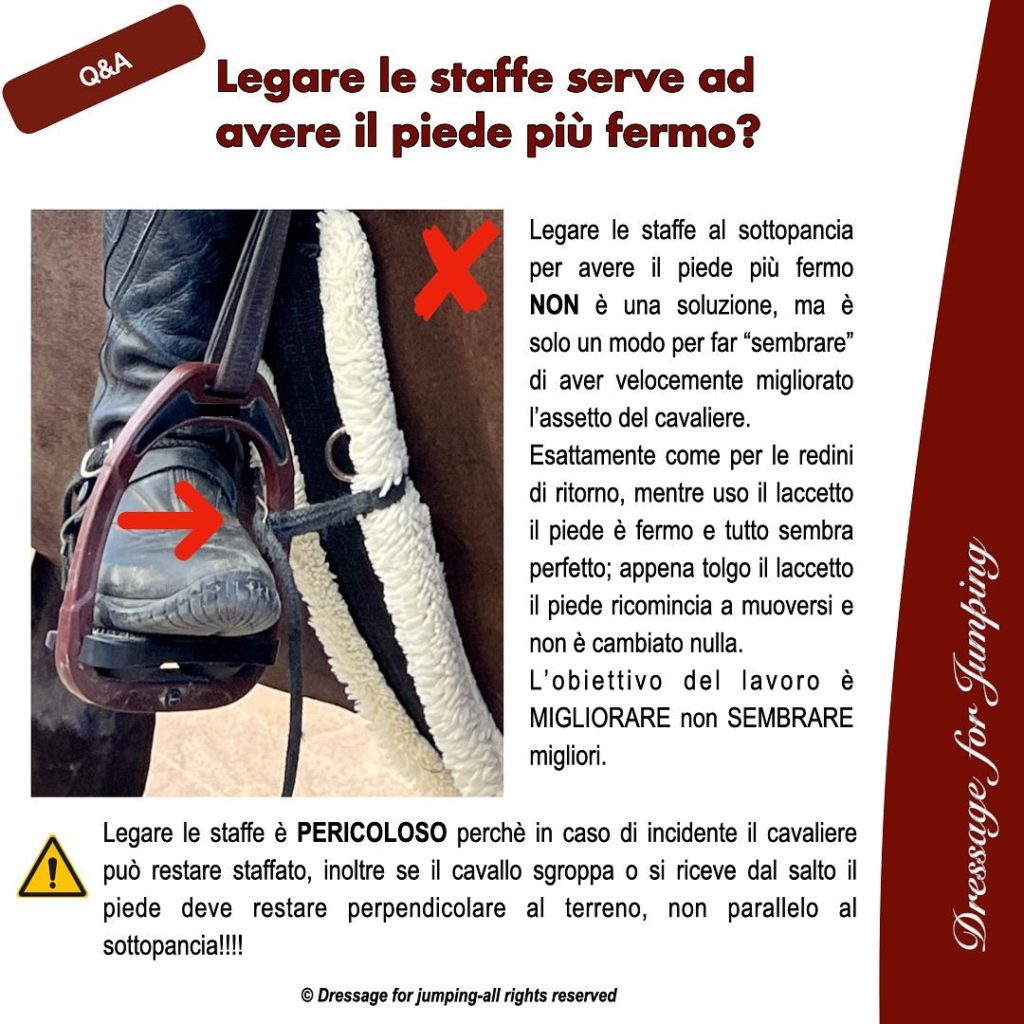 Legare le staffe serve ad avere il piede più fermo?