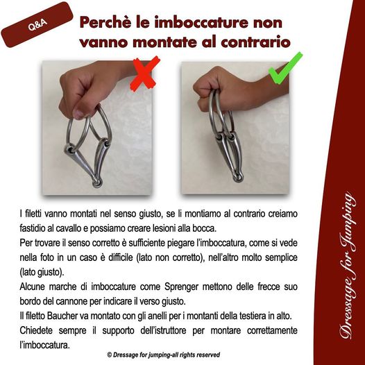 perché le imboccature non vanno montate al contrario? i filetti hanno un senso in cui vanno montati, montarle al contrario è un problema